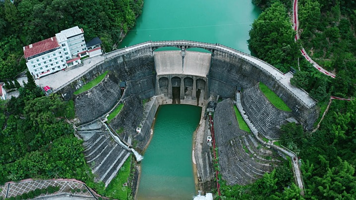 pngtree aerial photography of reservoir dam dam hydraulic engineering construction image_783123